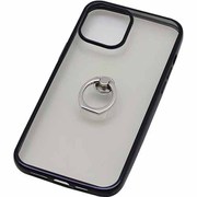 BJI2007BK [iPhone 12 Pro Max 用 リング付ケース メッキ ブラック]