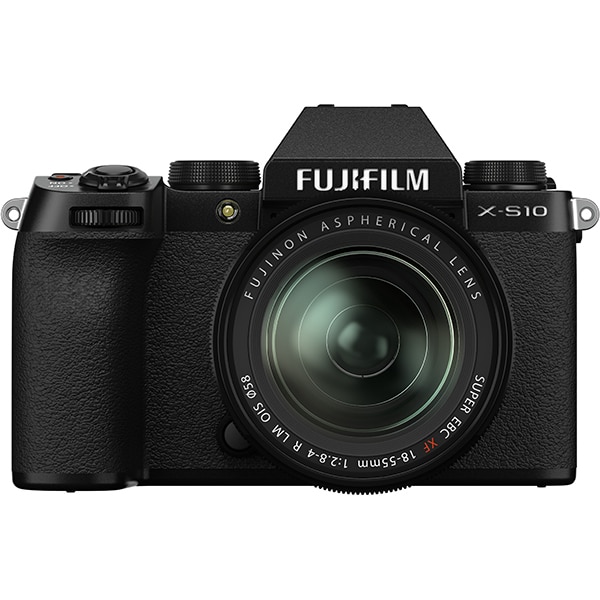 FUJIFILM X-S10 XF18-55mm レンズキット ブラック [ボディ APS-Cサイズ ミラーレスカメラ ＋交換レンズ「XF18-55mm F2.8-4 R LM OIS」]