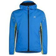 ALPHA EVO HOODY JACKET MJAK60X 2648 ブルー/イエローグリーン Sサイズ [アウトドア ジャケット メンズ]