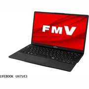 ノートパソコン LIFEBOOK UHシリーズ/13.3型ワイド/Ryzen7 4700U/メモリ 8GB/SSD 512GB/Windows 10 Home 64ビット/Office Home and Business 2019/ピクトブラック/ヨドバシカメラ限定モデル FMVU75E3BC