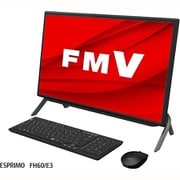 デスクトップパソコン ESPRIMO FHシリーズ/23.8型ワイド/Ryzen5 4500U/メモリ 8GB/SSD512GB/DVDドライブ/Windows 10 Home 64ビット/Office Home and Business 2019/ブラック FMVF60E3B