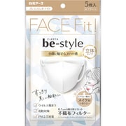 ビースタイル 立体タイプ ふつうサイズ プレミアムホワイト 5枚入 [女性用 小顔魅せ 化粧がつきにくい 耳が痛くない 息がしやすい 不織布]