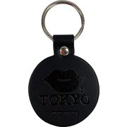 KISS TOKYO レザーキーホルダー 黒