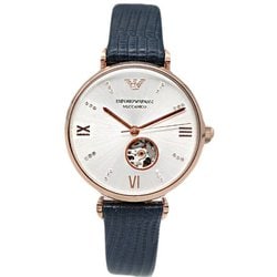 腕時計 エンポリオ アルマーニ GIANNI レディース ブルーレザー AT 34mm 並行輸入品 2年保証 AR60020