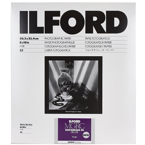 イルフォード ILFORDMGRCDL 44MP 8x10 25 [RC印画紙 MULTIGRADE RC DELUXE PEARL（半光沢） 8x10インチ 25枚入]Ω