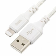 SIP-L10EAH-W [AudioComm USB Type-A to Lightningケーブル 強化メッシュ 充電/転送 MFi認証 1.0m ホワイト]