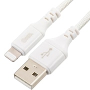 AudioComm USB Type-A to Lightningケーブル 強化メッシュ 充電/転送 MFi認証 1.0m ホワイト SIP-L10EAH-W