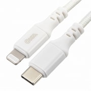 AudioComm USB Type-C to Lightningケーブル 強化メッシュ 充電/転送 MFi認証 PD(パワーデリバリー)対応 1.0m ホワイト SIP-L10ECH-W