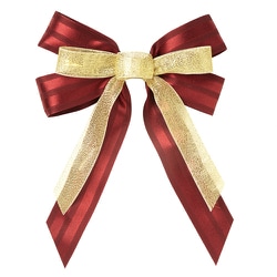 ダブルリボンオーナメント レッド T5980WR