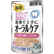 国産 健康缶パウチ オーラルケア まぐろ細かめフレーク とろみタイプ [猫用 ウェットフード 40g]