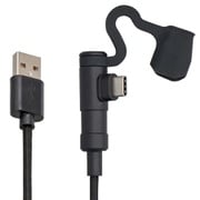 充電ケーブル 20cm USB Type-A & Type-C Android対応 L字コネクター 15609