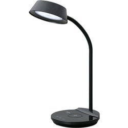 LEDデスクライト Qi充電シリーズ 平置きタイプ 調光・調色 ブラック LDL-QFDL-B