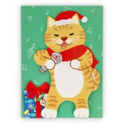 限定 クリスマスオルゴールカード クリスマス演歌 猫 XAO-780-692