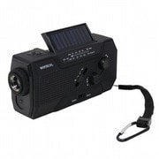 防滴手回し充電ラジオライト KDR-201CWP BK