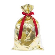 クリスマス 金メタ ラッピングバッグ LLサイズ 008958