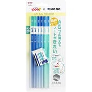 ippo!(イッポ) かきかた鉛筆 KSKM きれいに消えるタイプ 6本パック 学習消しゴム入り 2B PPB-711A