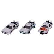 バック・トゥ・ザ・フューチャー 1.65インチ・ダイキャストビークル デロリアン・タイムマシン 3体パック [ダイキャストミニカー]