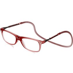 EyeNeed（アイニード） 800 マグネット式 コンパクト老眼鏡 レンズクリーナーケース付 ブラウン +2.50