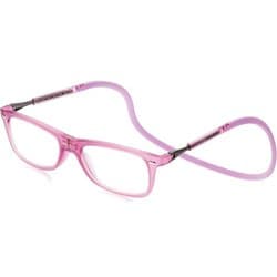 EyeNeed（アイニード） 800 マグネット式 コンパクト老眼鏡 レンズクリーナーケース付 パープル +1.50