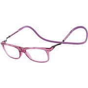 EyeNeed(アイニード) 800W マグネット式 コンパクト老眼鏡 プラスチックケース付 パープル +2.50