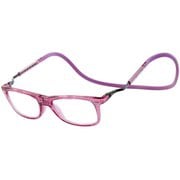EyeNeed(アイニード) 800W マグネット式 コンパクト老眼鏡 プラスチックケース付 パープル +3.50