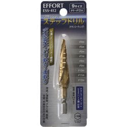 エホート 六角軸スパイラルステップドリル ESS-412