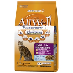 AllWell（オールウェル） 15歳以上の腎臓の健康維持用 フィッシュ味 挽き小魚とささみ フリーズドライパウダー入り 1.5kg [キャットフード]