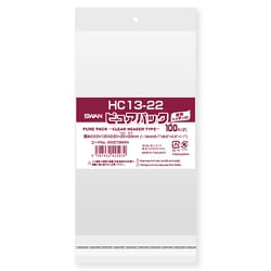 ピュアパック 透明ヘッダータイプ 100枚入 HC 13-22 [OPP袋]