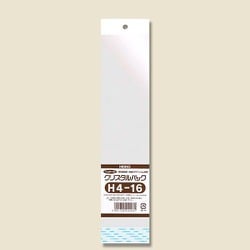 クリスタルパック 白色ヘッダータイプ 100枚入 H 4-16 [OPP袋]