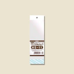 クリスタルパック 白色ヘッダータイプ 100枚入 H 5-11 [OPP袋]