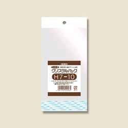 クリスタルパック 白色ヘッダータイプ 100枚入 H 7-10 [OPP袋]