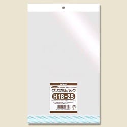 クリスタルパック 白色ヘッダータイプ 100枚入 H 18-25 [OPP袋]