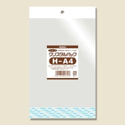 クリスタルパック 白色ヘッダータイプ 100枚入 H A4用 [OPP袋]