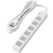 電源タップ 2.5m 3P 6個口 ほこりシャッター スイングプラグ 白 T-T1C-3625WH