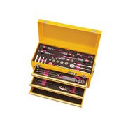 51点組 自動車整備 スタンダード ラチェットコンビネーションレンチ採用工具セット イエロー SK35121XY