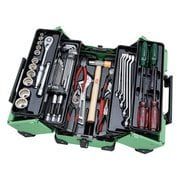 SK45121WZPGM [51点組 一般機械整備向け スタンダード 工具セット 両開きメタルケース パステルグリーン]