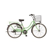 シティサイクル フロートミックス266-C 26インチ 外装6段 BAA 暗くなったら自動点灯ライト ライトグリーン MK-21-039