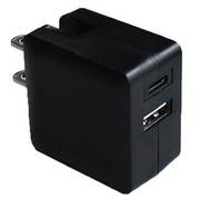 Power Delivery対応 コンパクト高速AC充電アダプタ ブラック LAC-RACPD-BK