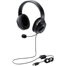 オーバーヘッド/両耳/USB/40mmドライバ/ブラック HS-HP30UBK