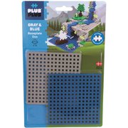 PLUS PLUS（プラスプラス） アクセサリー ベーシックプレート 青＋グレー [知育ブロック]