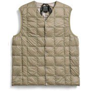 V ネックボタン インナーダウンベスト TAION-001 KHAKI 2XLサイズ [アウトドア ダウン メンズ]