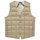V ネックボタン インナーダウンジレ TAION-003 KHAKI Lサイズ [アウトドア ダウン メンズ]