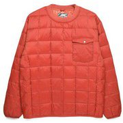 プルオーバークルーネックダウン TAION-100PB BRICK RED Lサイズ [アウトドア ダウン ユニセックス]