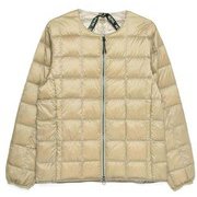 クルーネックWジップ インナーダウンジャケット TAION-105 KHAKI Lサイズ [アウトドア ダウン メンズ]