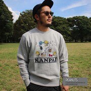 KANPAI SNOOPY CREW SWEAT GO0184R H.GRAY Sサイズ [アウトドア スウェット メンズ]