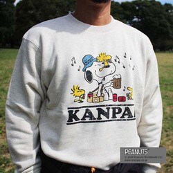 ヨドバシ Com ジーアールエヌアウトドア Grn Outdoor Kanpai Snoopy Crew Sweat Go0184r Oatmeal Mサイズ アウトドア スウェット メンズ 通販 全品無料配達