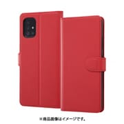Galaxy A51 5G 用 耐衝撃 手帳型ケース シンプル マグネット レッド RT-GA51ELC1/R