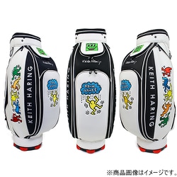 Keith Haring キャディバッグ ホワイト　パターカバーおまけ Keith Haring Golf Stand Caddy Bag White 9 type 47 inches