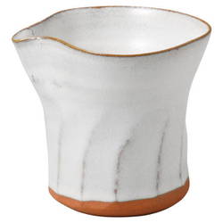 信楽焼 へちもん 片口注器 白釉しのぎ MR-3-3161