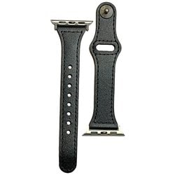 PHDPBSW6S-BKS [Apple Watch 38mm/40mm 用 ピンバックルレザー Lite スリムサイズ ブラック・シルバー]